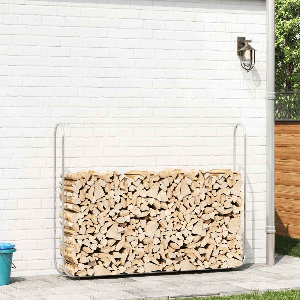 Ράφι Καυσόξυλων 200x25x150 εκ. Γαλβανιζέ Ατσάλι
