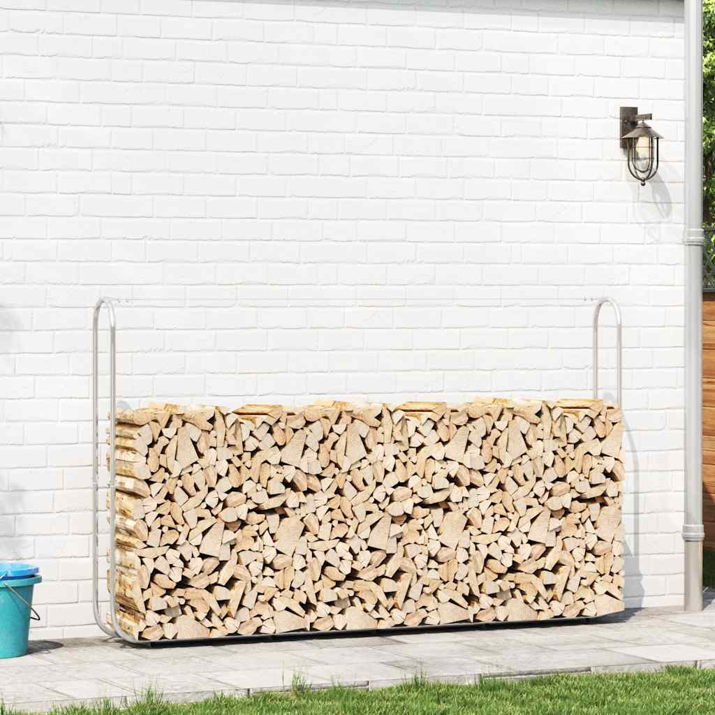 Ράφι Καυσόξυλων 250x25x150 εκ. Γαλβανιζέ Ατσάλι