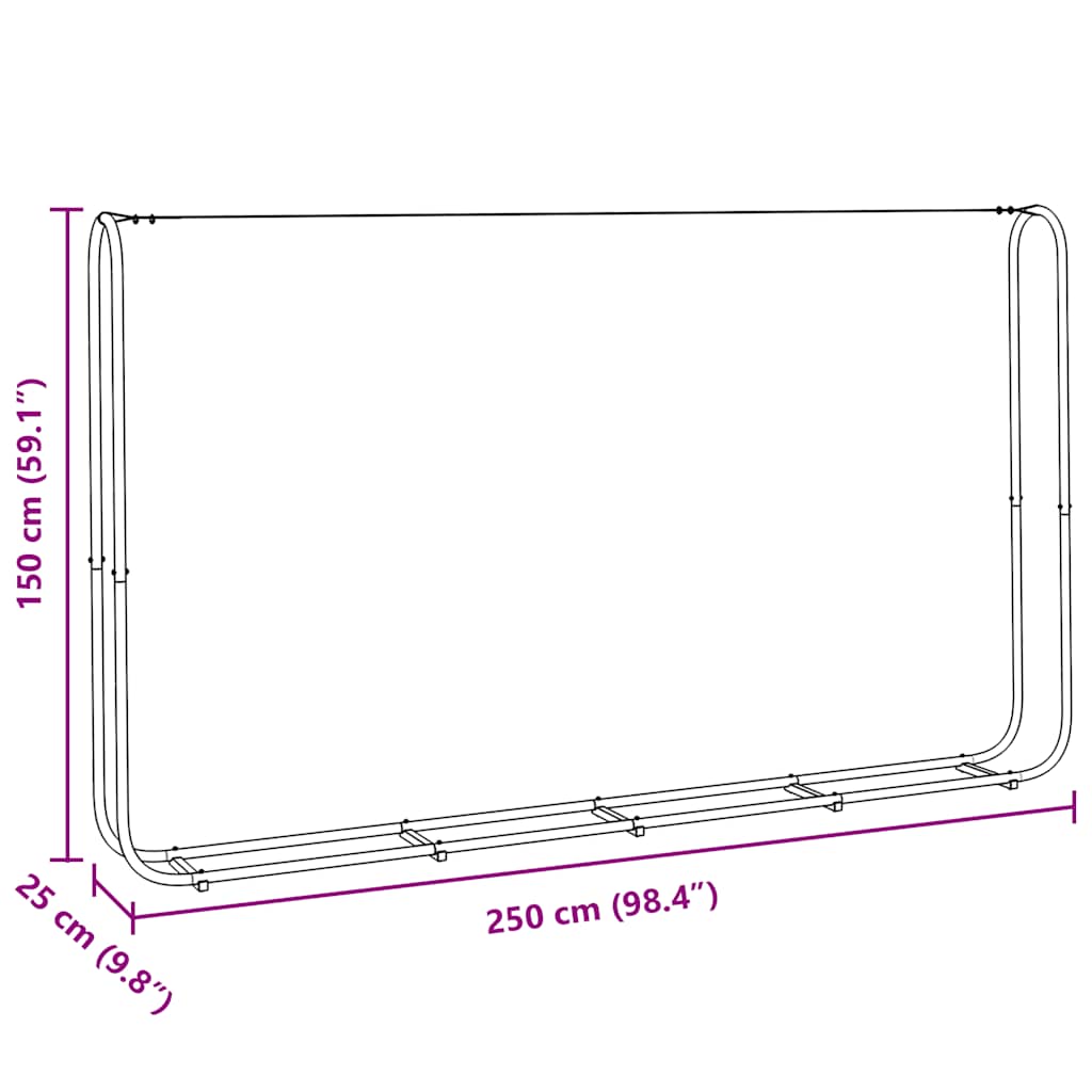 Ράφι Καυσόξυλων 250x25x150 εκ. Γαλβανιζέ Ατσάλι