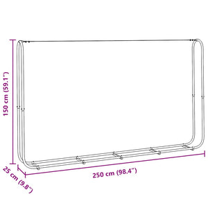 Ράφι Καυσόξυλων 250x25x150 εκ. Γαλβανιζέ Ατσάλι