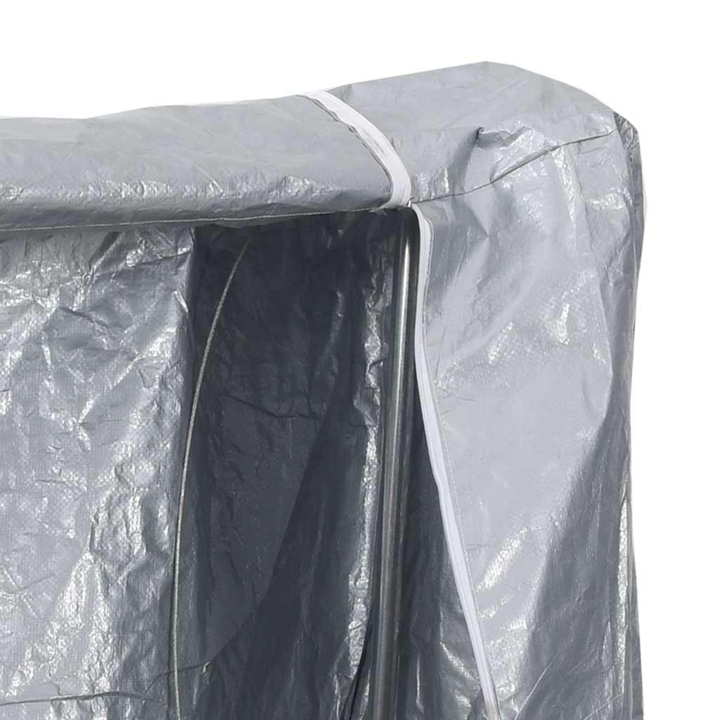 Ράφι για καυσόξυλα με κάλυμμα βροχής Γαλβανισμένος χάλυβας