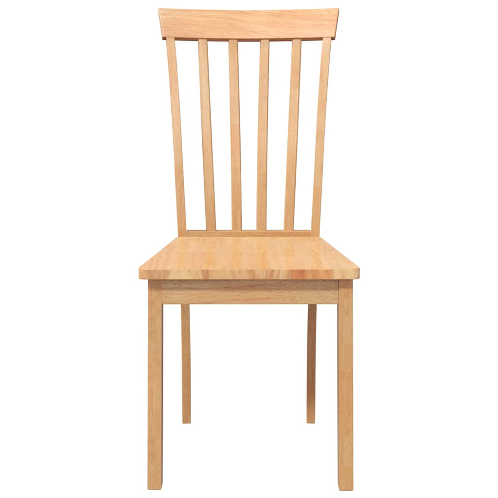 Καρέκλες τραπεζαρίας 2 τεμ Φυσικό μασίφ ξύλο καουτσούκ - Pakobazaar