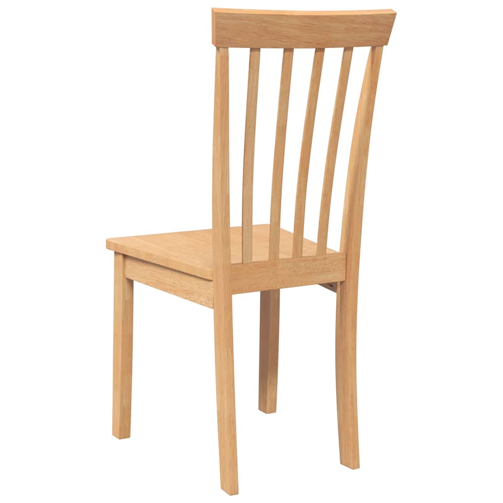 Καρέκλες τραπεζαρίας 2 τεμ Φυσικό μασίφ ξύλο καουτσούκ - Pakobazaar