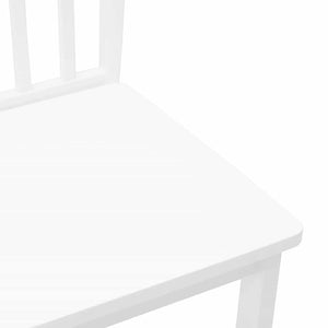 Καρέκλες τραπεζαρίας 2 τεμάχια Λευκό μασίφ ξύλο καουτσούκ
