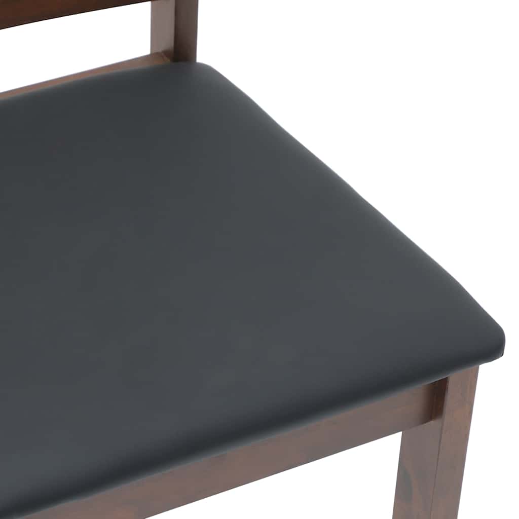 Καρέκλες τραπεζαρίας με μαξιλάρια 2 τεμάχια Καφέ μασίφ ξύλο