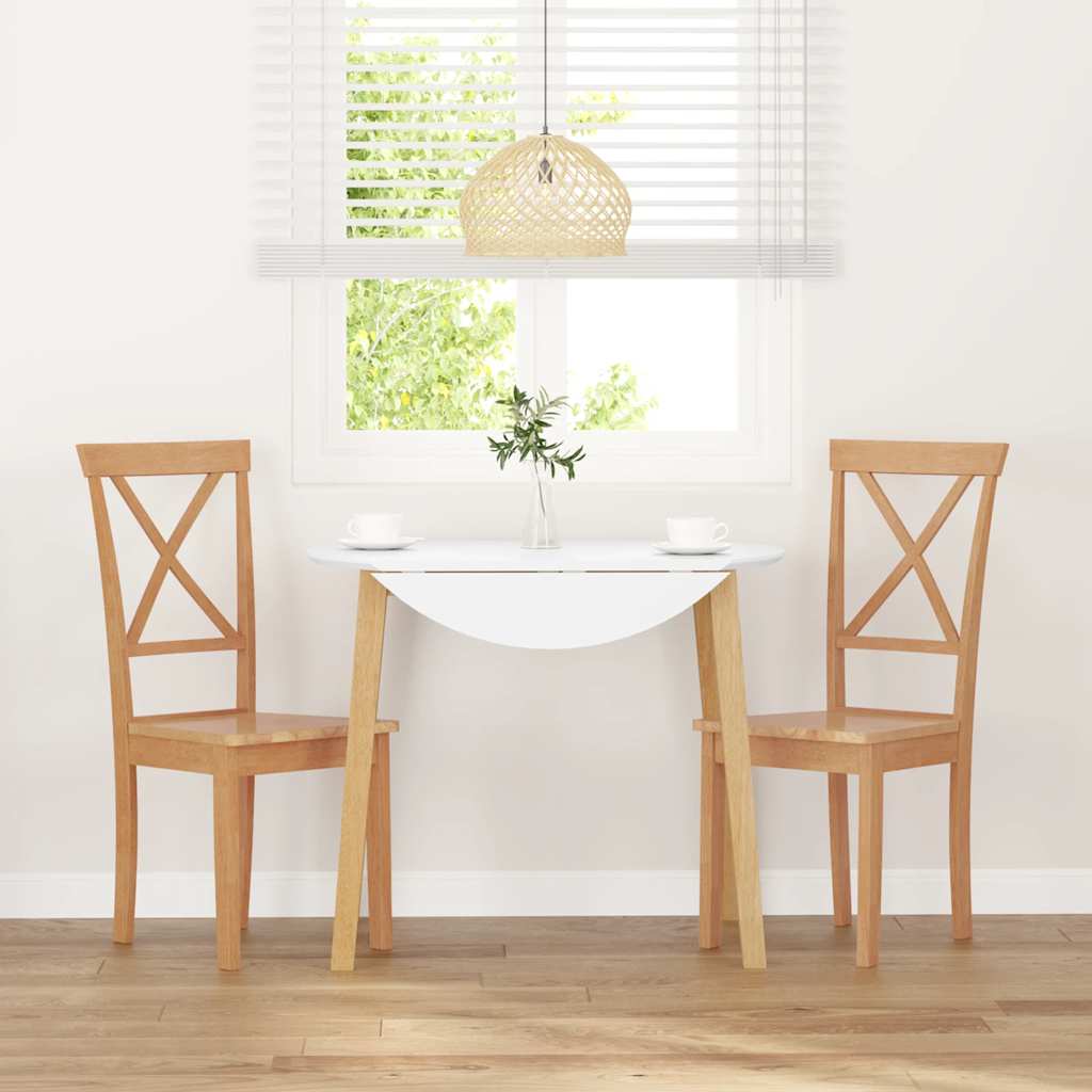 Καρέκλες τραπεζαρίας 2 τεμάχια από μασίφ ξύλο καουτσούκ - Pakobazaar