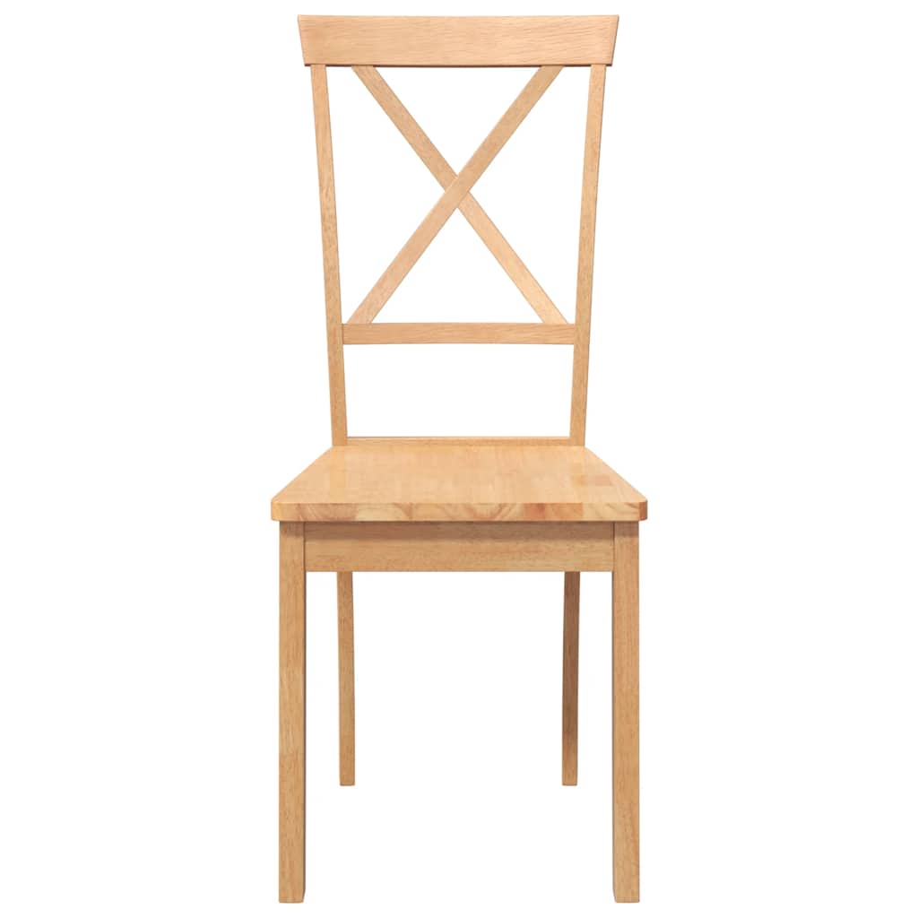 Καρέκλες τραπεζαρίας 2 τεμάχια από μασίφ ξύλο καουτσούκ - Pakobazaar