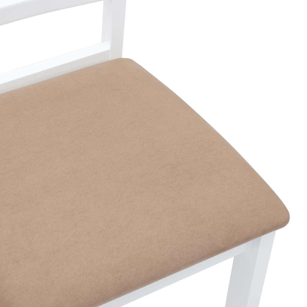 Καρέκλες τραπεζαρίας με μαξιλάρια 2 τεμάχια Λευκό μασίφ ξύλο - Pakobazaar