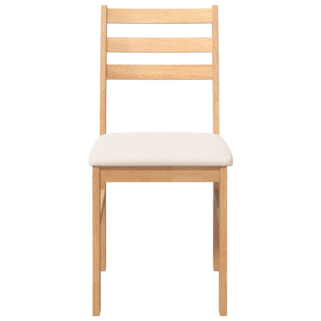 Καρέκλες τραπεζαρίας με μαξιλάρια 2 τεμάχια από μασίφ ξύλο