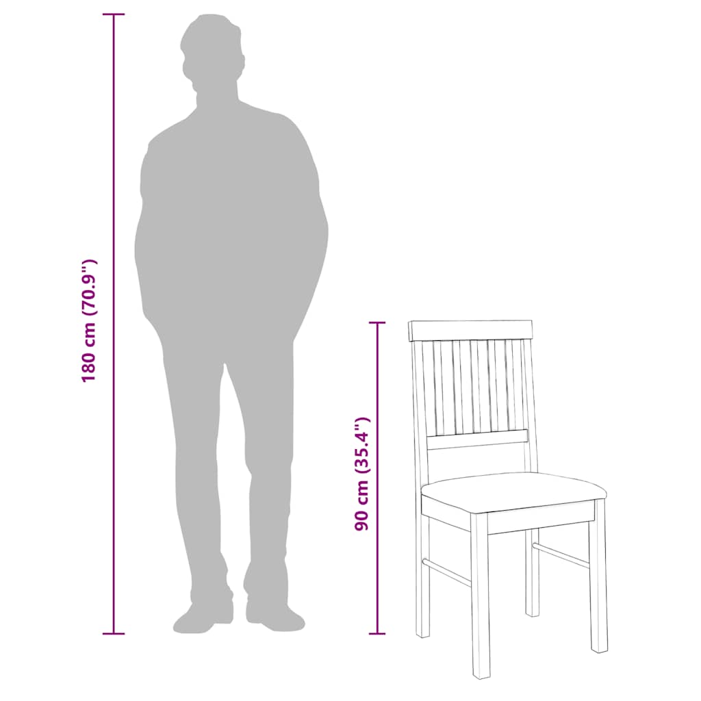 Καρέκλες τραπεζαρίας με μαξιλάρια 2 τεμάχια Καφέ μασίφ ξύλο - Pakobazaar