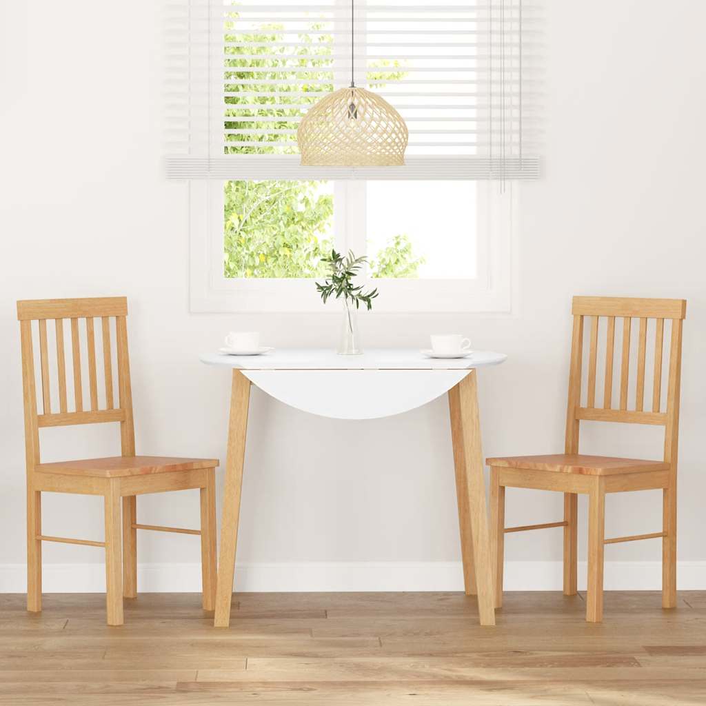 Καρέκλες τραπεζαρίας 2 τεμάχια από μασίφ ξύλο καουτσούκ - Pakobazaar