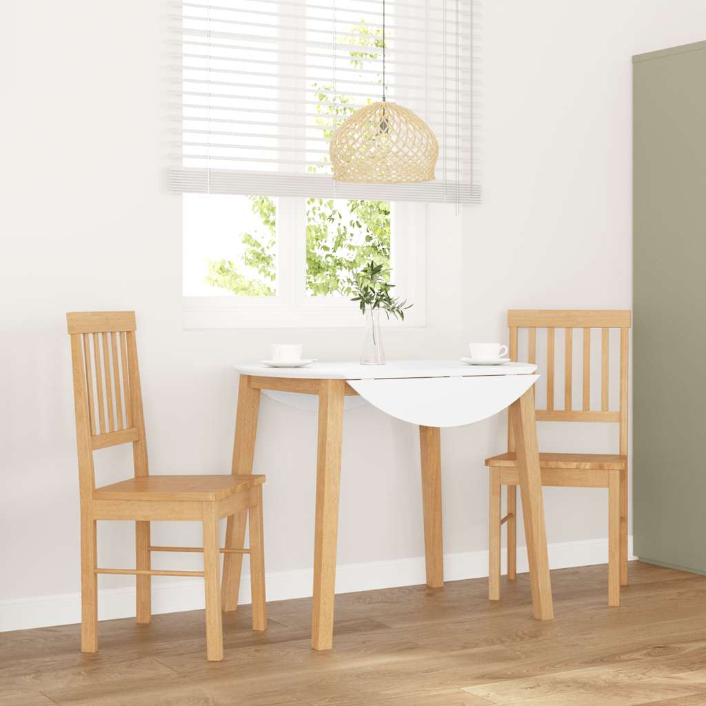 Καρέκλες τραπεζαρίας 2 τεμάχια από μασίφ ξύλο καουτσούκ - Pakobazaar