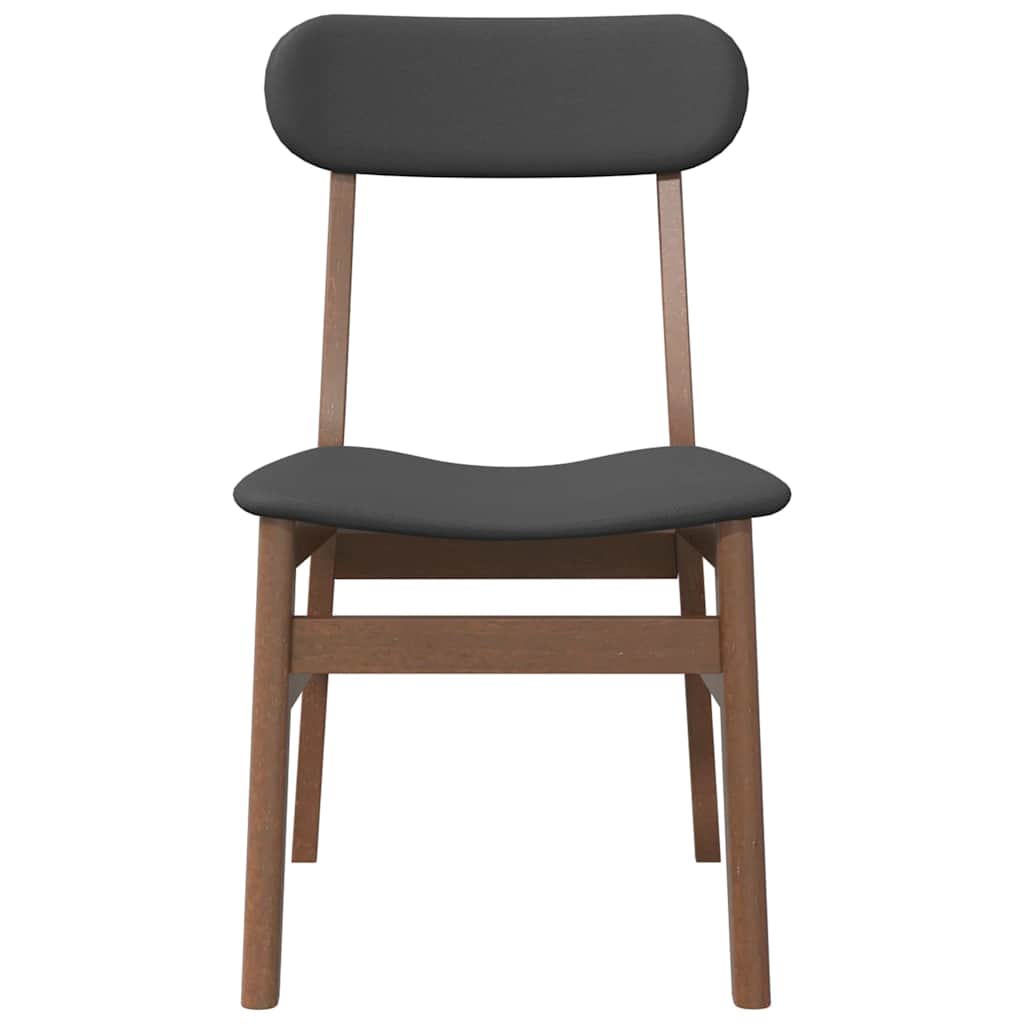 Καρέκλες τραπεζαρίας με μαξιλάρια 2 τεμάχια Καφέ μασίφ ξύλο