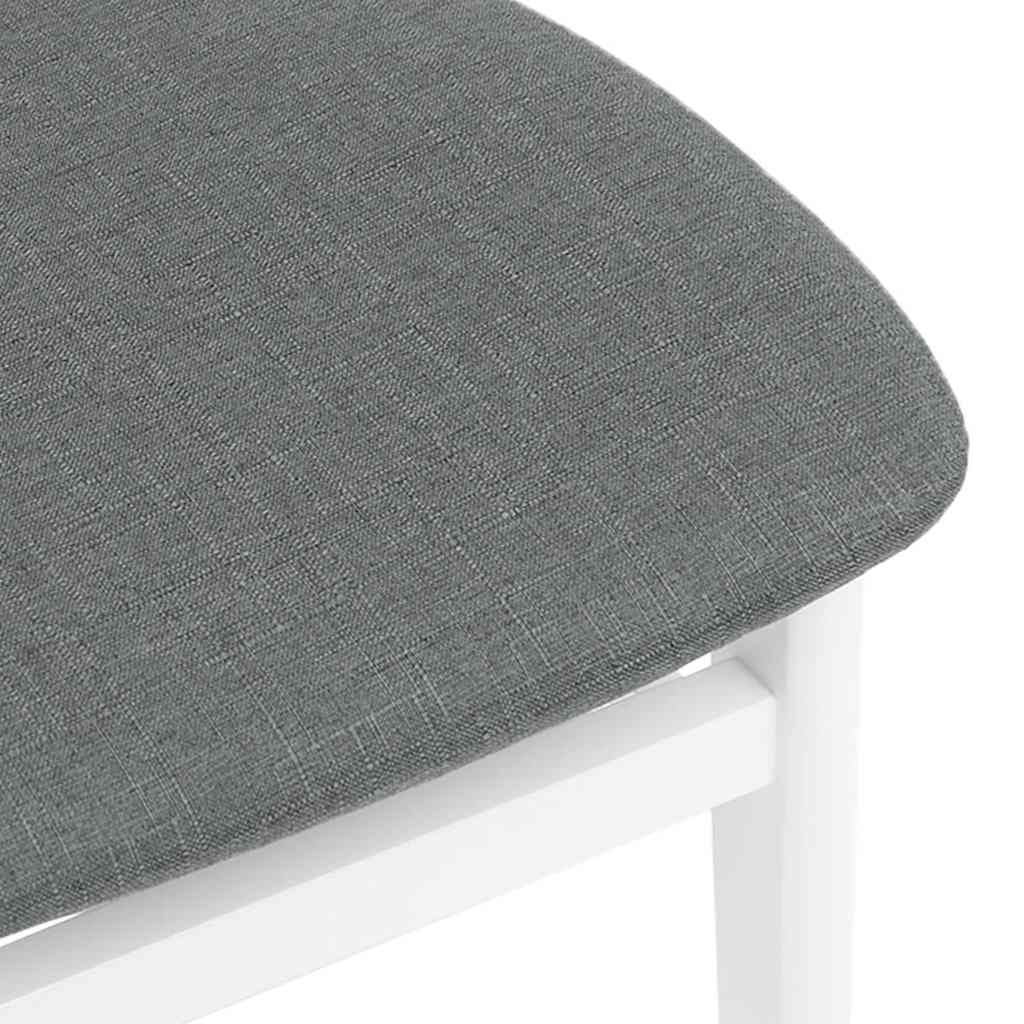 Καρέκλες τραπεζαρίας με μαξιλάρια 2 τεμάχια Λευκό μασίφ ξύλο