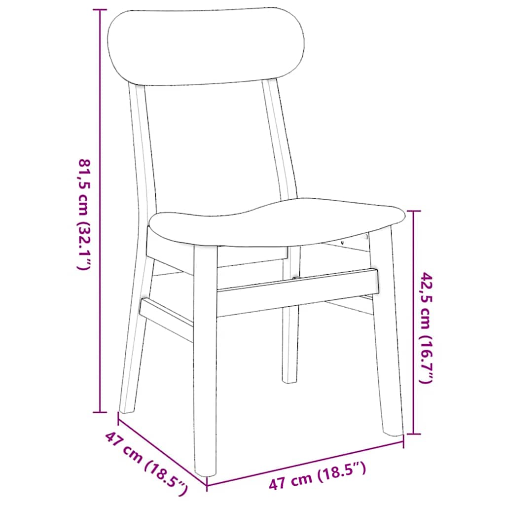 Καρέκλες τραπεζαρίας με μαξιλάρια 2 τεμάχια Λευκό μασίφ ξύλο