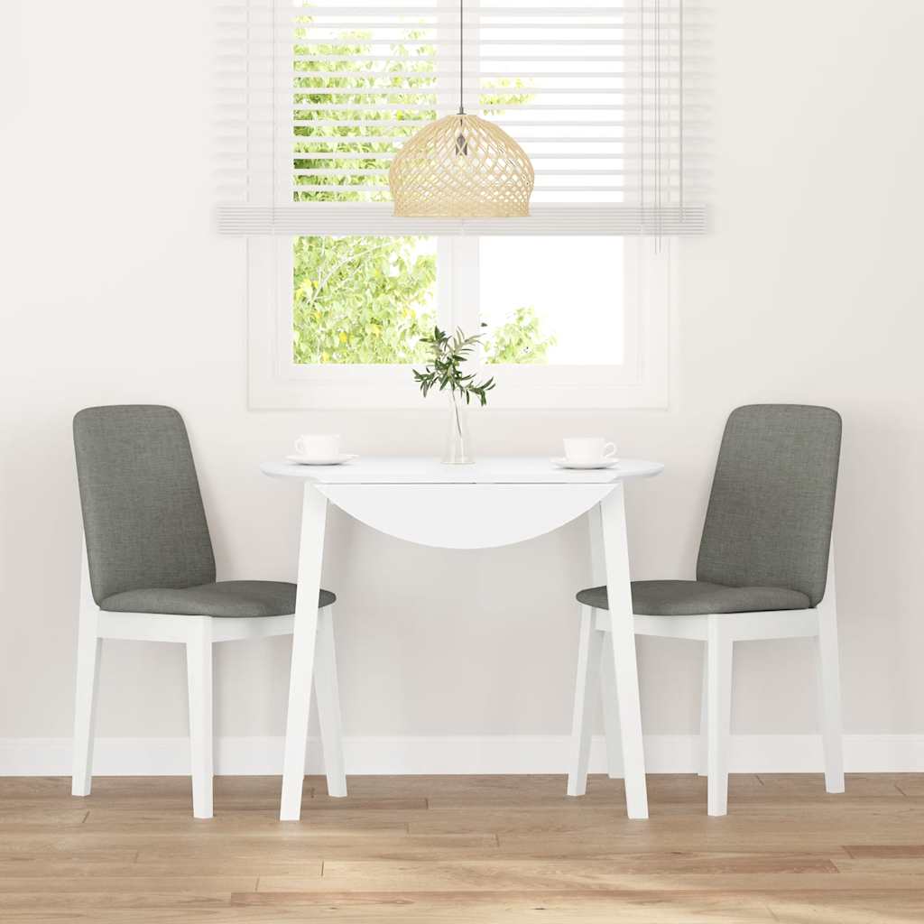 Καρέκλες τραπεζαρίας με μαξιλάρια 2 τεμάχια Λευκό μασίφ ξύλο - Pakobazaar