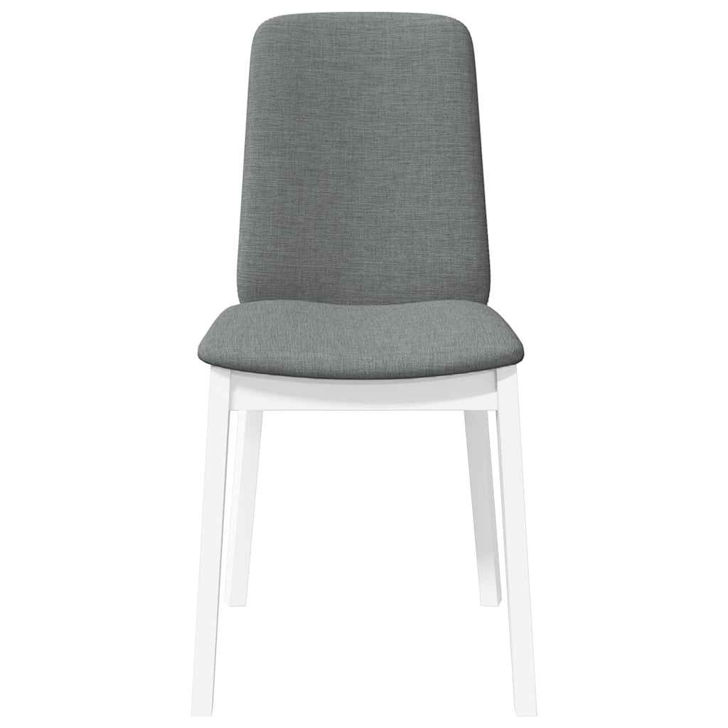 Καρέκλες τραπεζαρίας με μαξιλάρια 2 τεμάχια Λευκό μασίφ ξύλο - Pakobazaar