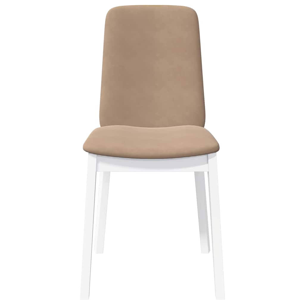 Καρέκλες τραπεζαρίας με μαξιλάρια 2 τεμάχια Λευκό μασίφ ξύλο - Pakobazaar