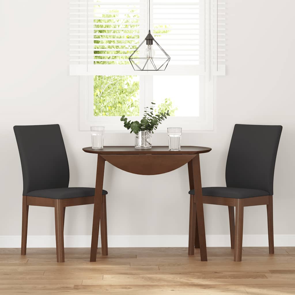 Καρέκλες τραπεζαρίας με μαξιλάρια 2 τεμάχια Καφέ μασίφ ξύλο - Pakobazaar