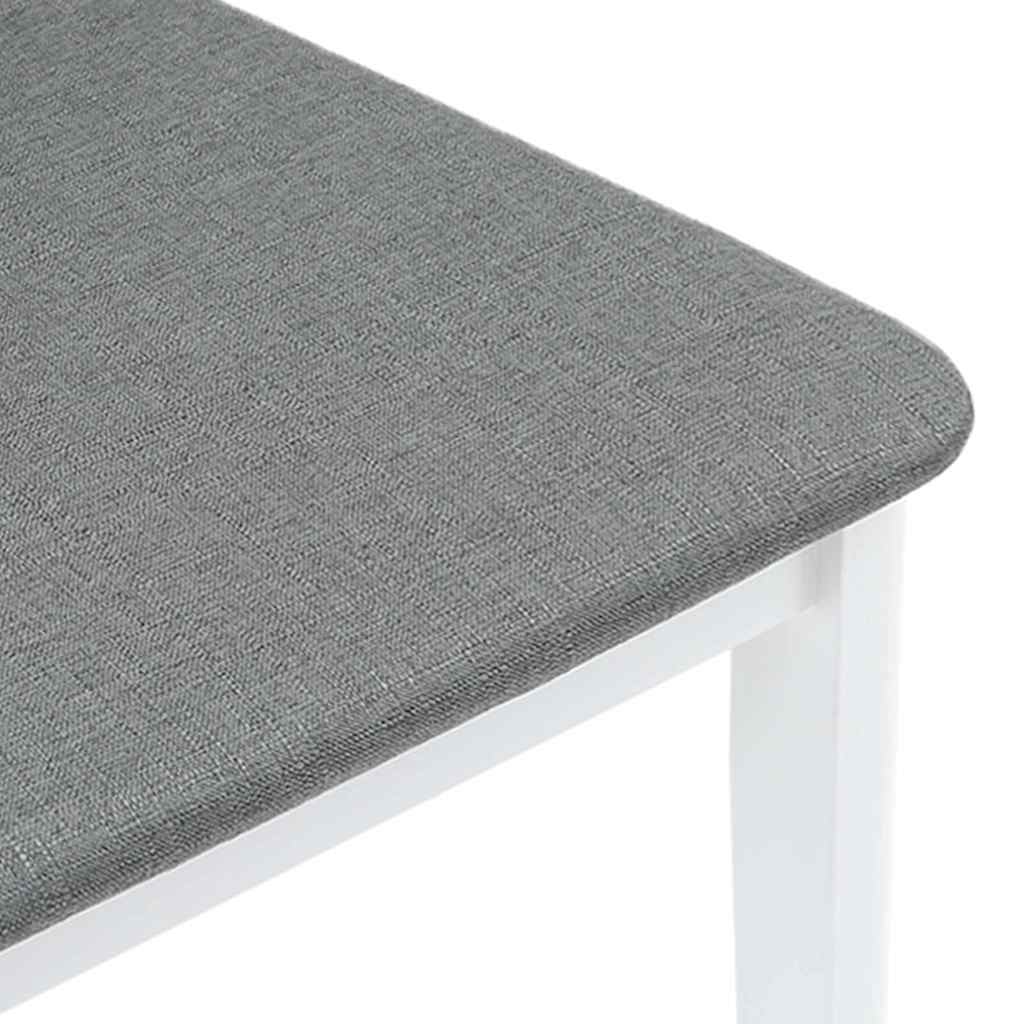 Καρέκλες τραπεζαρίας με μαξιλάρια 2 τεμάχια Λευκό μασίφ ξύλο - Pakobazaar