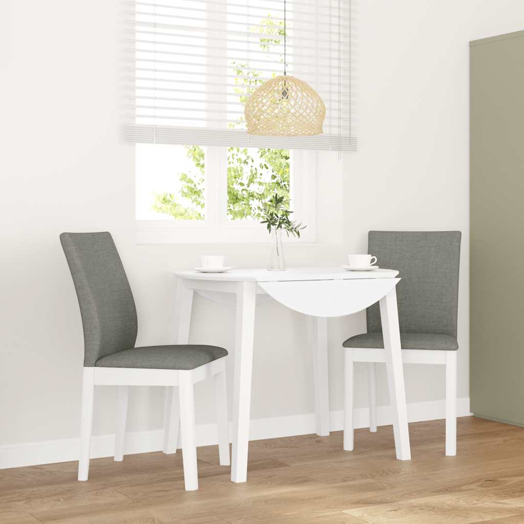 Καρέκλες τραπεζαρίας με μαξιλάρια 2 τεμάχια Λευκό μασίφ ξύλο - Pakobazaar