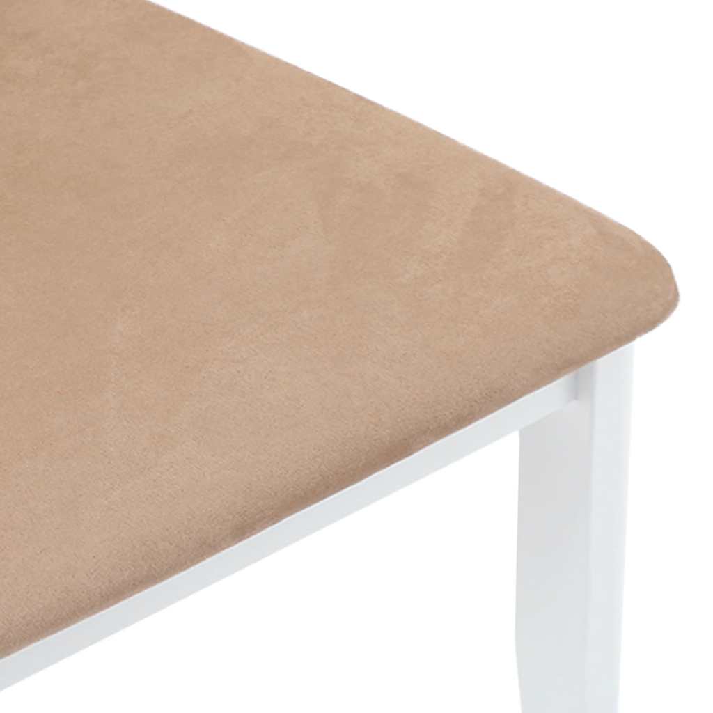 Καρέκλες τραπεζαρίας με μαξιλάρια 2 τεμάχια Λευκό μασίφ ξύλο - Pakobazaar