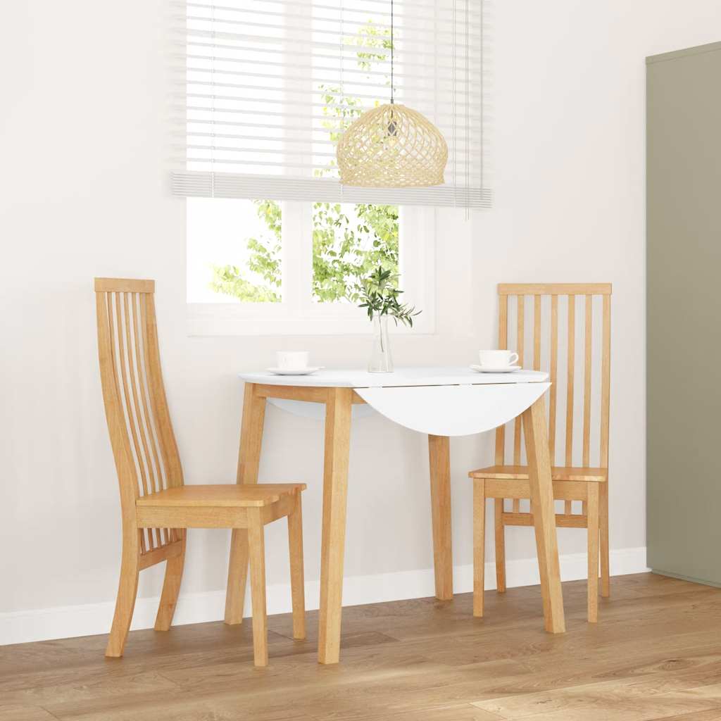 Καρέκλες τραπεζαρίας 2 τεμάχια από μασίφ ξύλο καουτσούκ - Pakobazaar