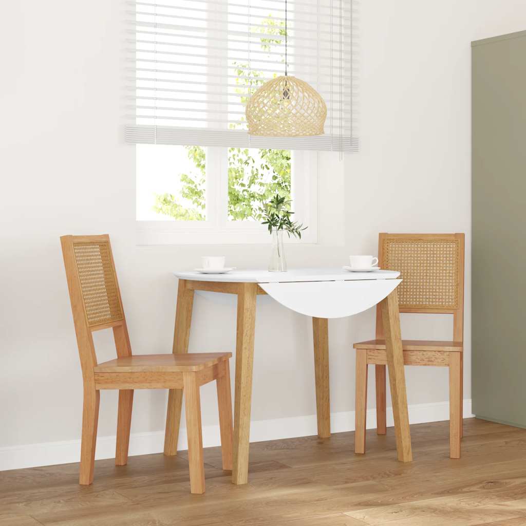 Καρέκλες τραπεζαρίας 2 τεμάχια από μασίφ ξύλο καουτσούκ - Pakobazaar