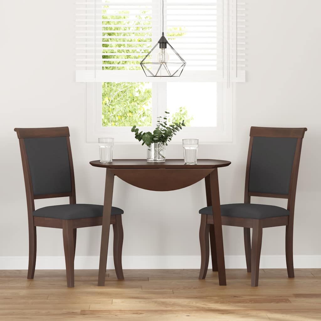 Καρέκλες τραπεζαρίας με μαξιλάρια 2 τεμάχια Καφέ μασίφ ξύλο - Pakobazaar