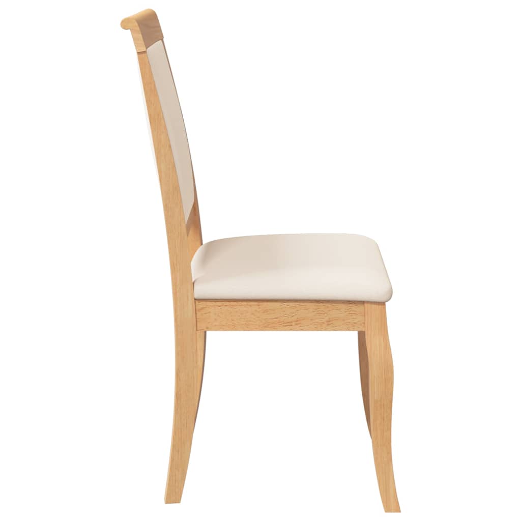 Καρέκλες τραπεζαρίας με μαξιλάρια 2 τεμ Φυσικό μασίφ ξύλο - Pakobazaar