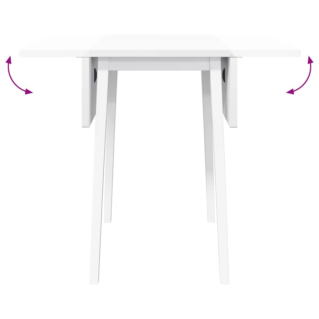 Τραπεζαρία Λευκό μασίφ ξύλο καουτσούκ - Pakobazaar