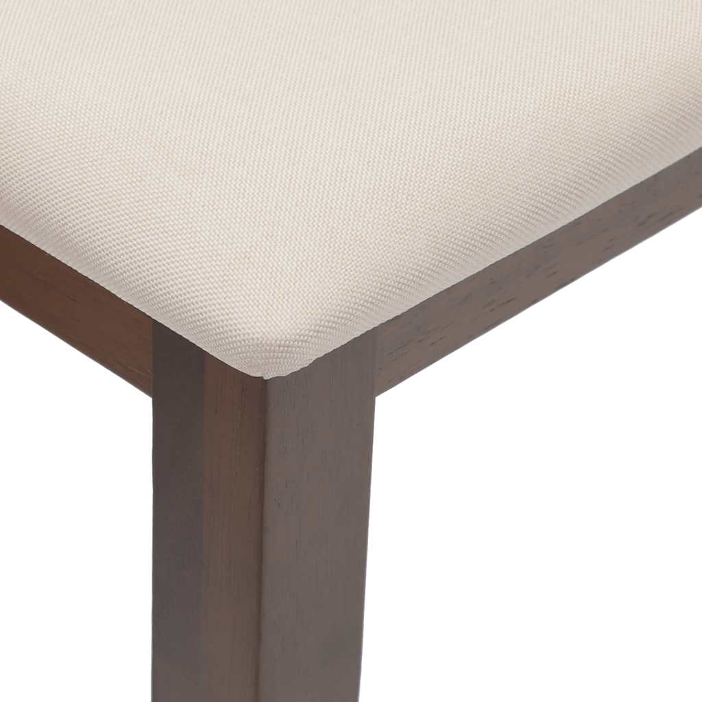 Πάγκος  90 cm Καφέ μασίφ ξύλο καουτσούκ