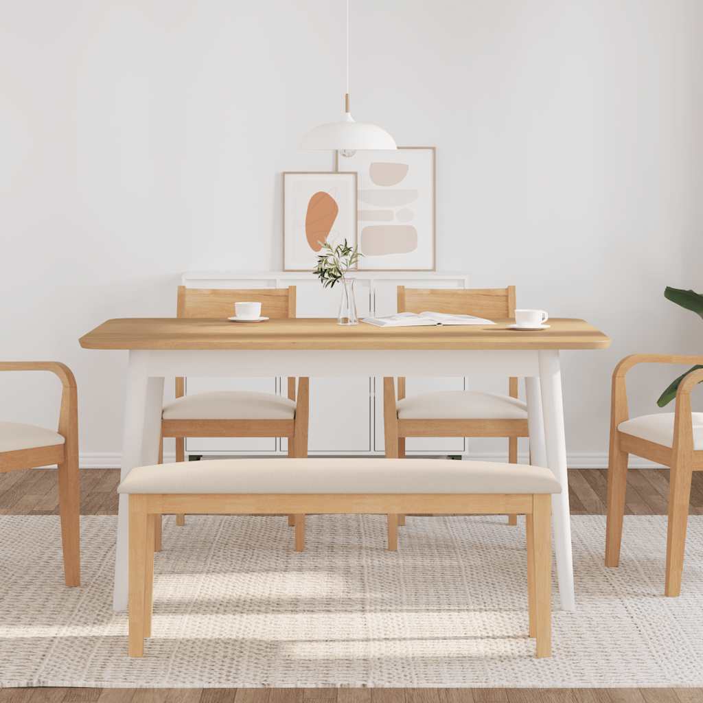 Πάγκος  110 cm μασίφ ξύλο καουτσούκ - Pakobazaar