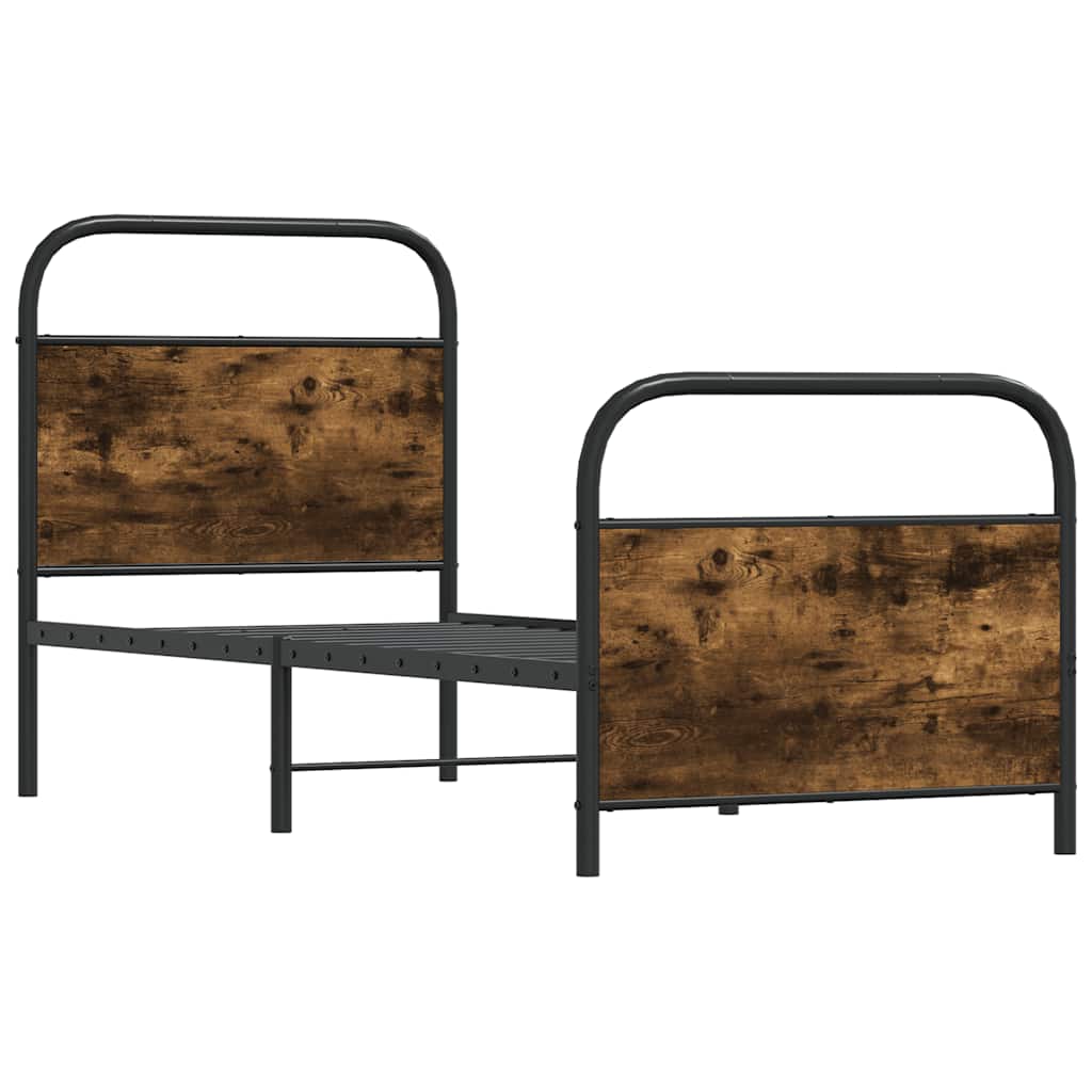 Πλαίσιο Κρεβατιού Χωρ. Στρώμα Καπνιστή Δρυς 80x200εκ Επεξ. Ξύλο