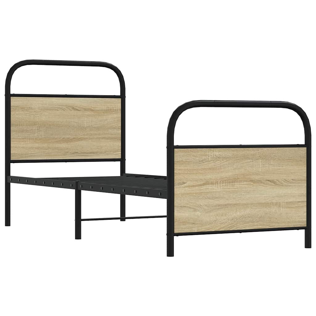 Πλαίσιο Κρεβατιού Χωρ. Στρώμα Sonoma Δρυς 75x190εκ Επεξ. Ξύλο