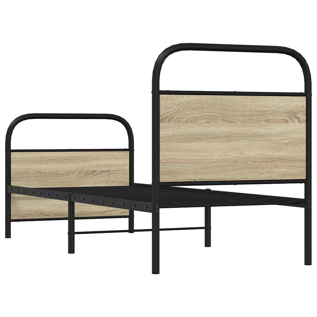 Πλαίσιο Κρεβατιού Χωρ. Στρώμα Sonoma Δρυς 75x190εκ Επεξ. Ξύλο