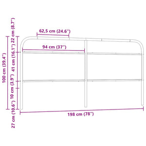 Ανταλλακτικό κεφαλάρι Sonoma Δρυς 190 εκ. Ατσάλινο/Επεξεργασμένο Ξύλο - Pakobazaar