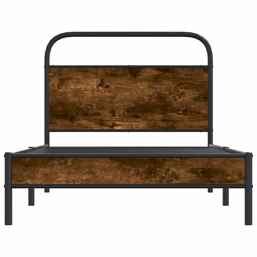 Πλαίσιο Κρεβατιού Χωρ. Στρώμα Καπνιστή Δρυς 100x200 εκ Επ. Ξύλο