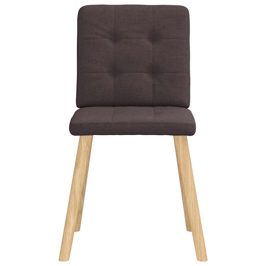 Καρέκλες Τραπεζαρίας 4 τεμ. Σκούρο Καφέ Υφασμάτινες