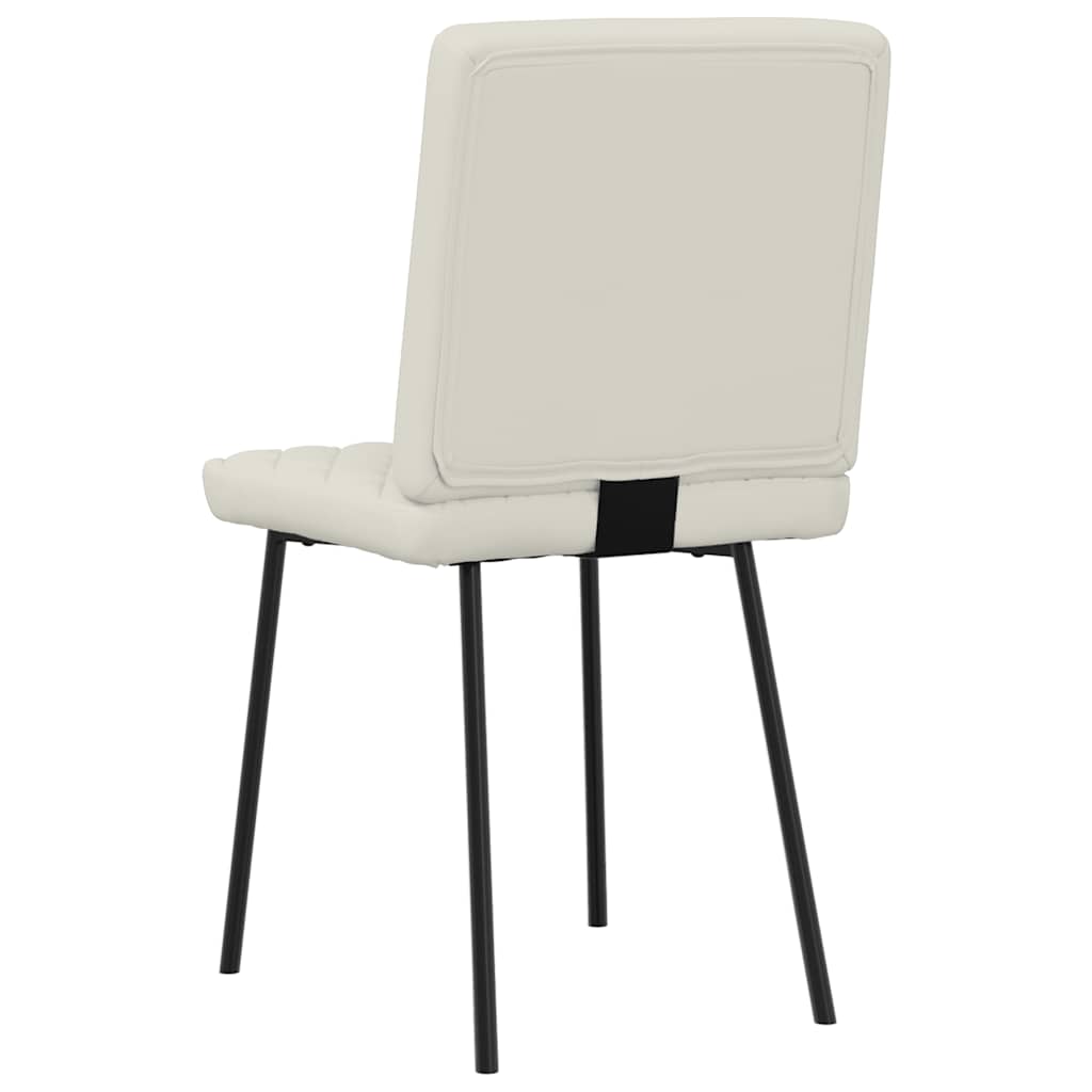 Καρέκλες Τραπεζαρίας 4 τεμ. Κρεμ Βελούδινες