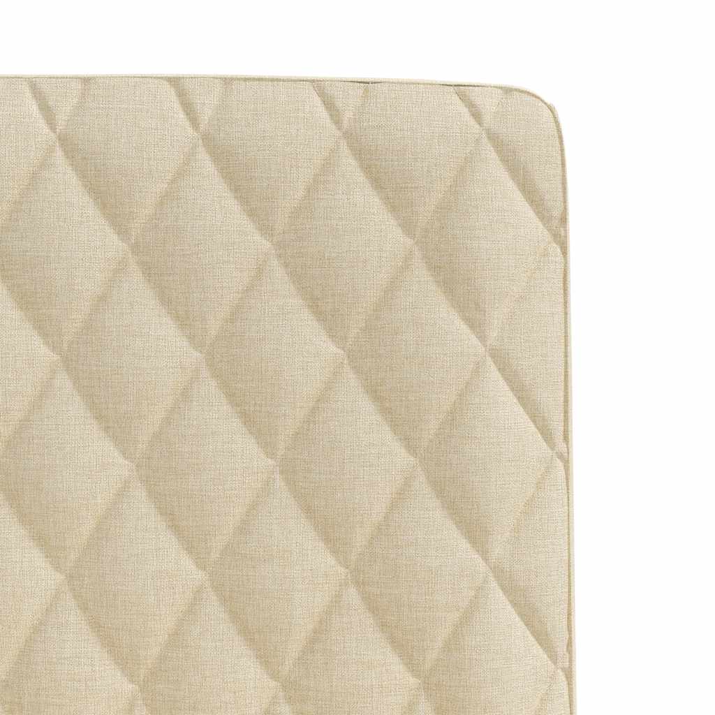 Καρέκλες Τραπεζαρίας 4 τεμ. Κρεμ Υφασμάτινες