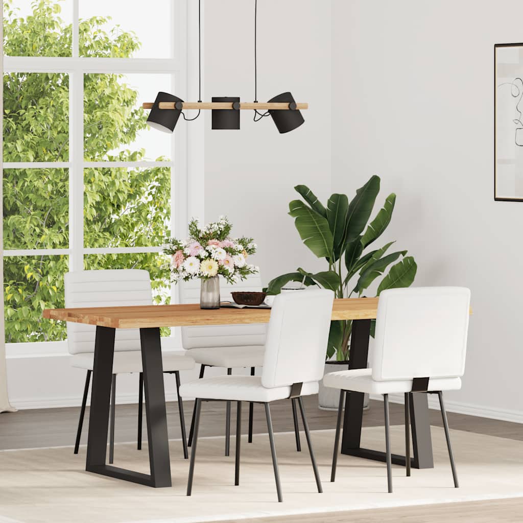 Καρέκλες Τραπεζαρίας 4 τεμ. Λευκές από Συνθετικό Δέρμα