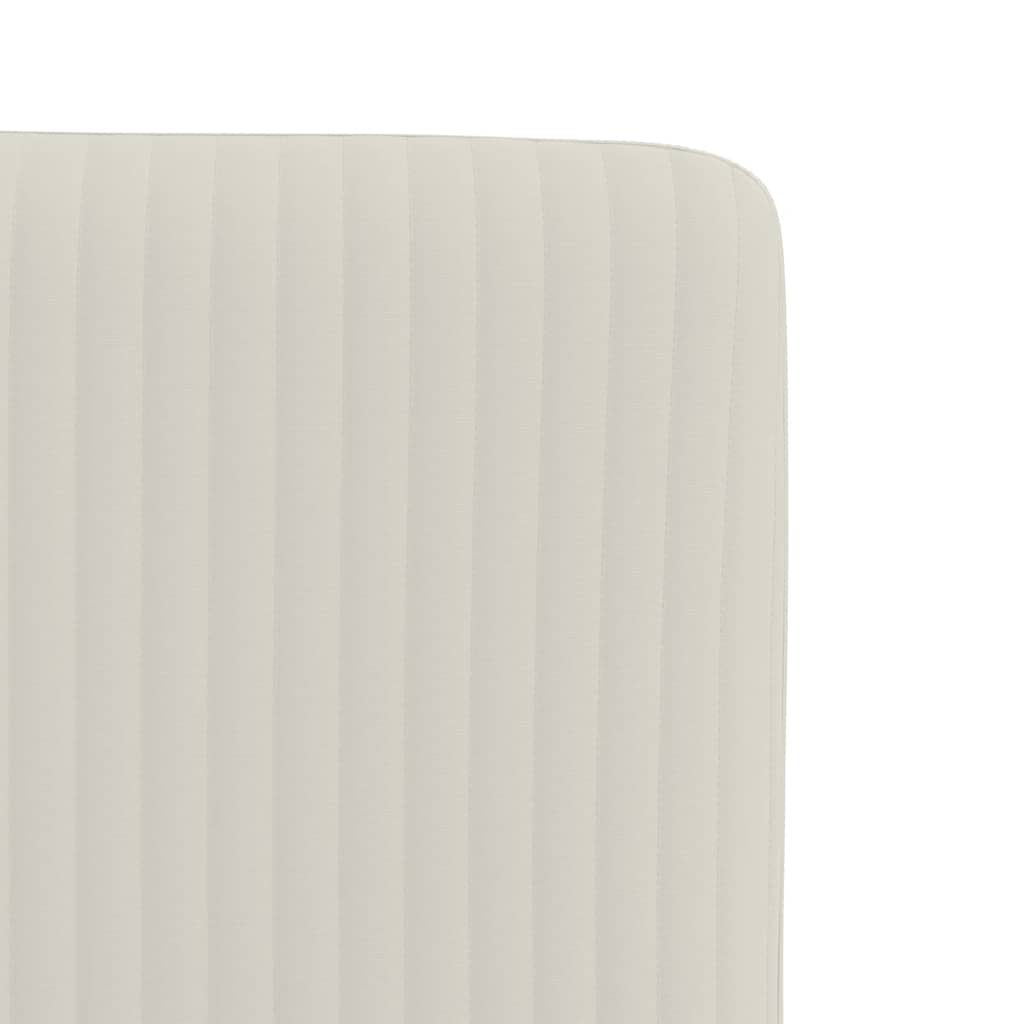 Καρέκλες Τραπεζαρίας 4 τεμ. Κρεμ Βελούδινες