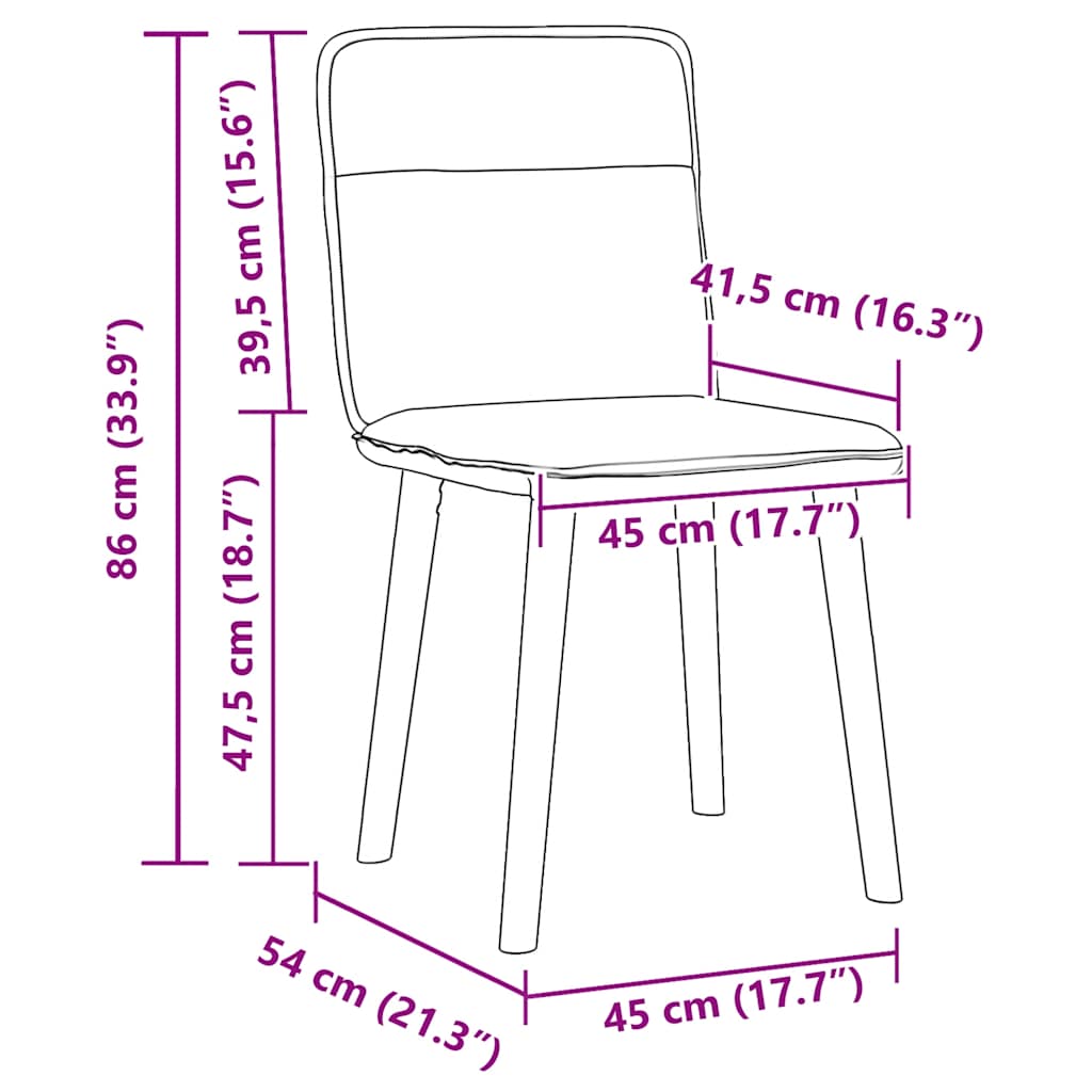 Καρέκλες Τραπεζαρίας 4 τεμ Σκούρο Γκρι Υφασμάτινες