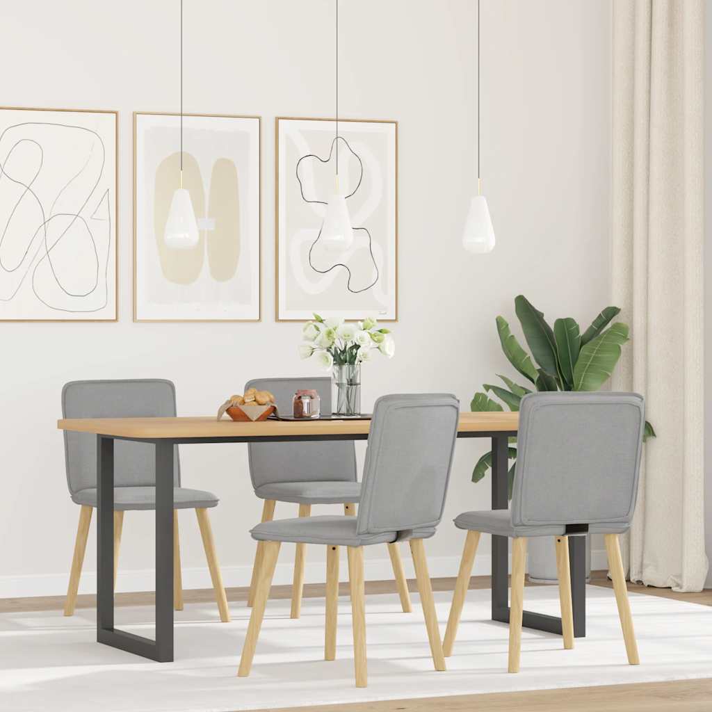 Καρέκλες τραπεζαρίας 4 τεμ Cloud Grey Fabric - Pakobazaar