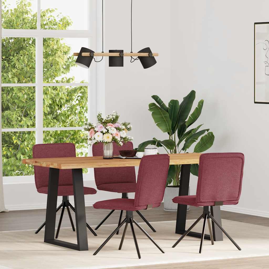 Καρέκλες Τραπεζαρίας 4 τεμ. Μπορντό Υφασμάτινες