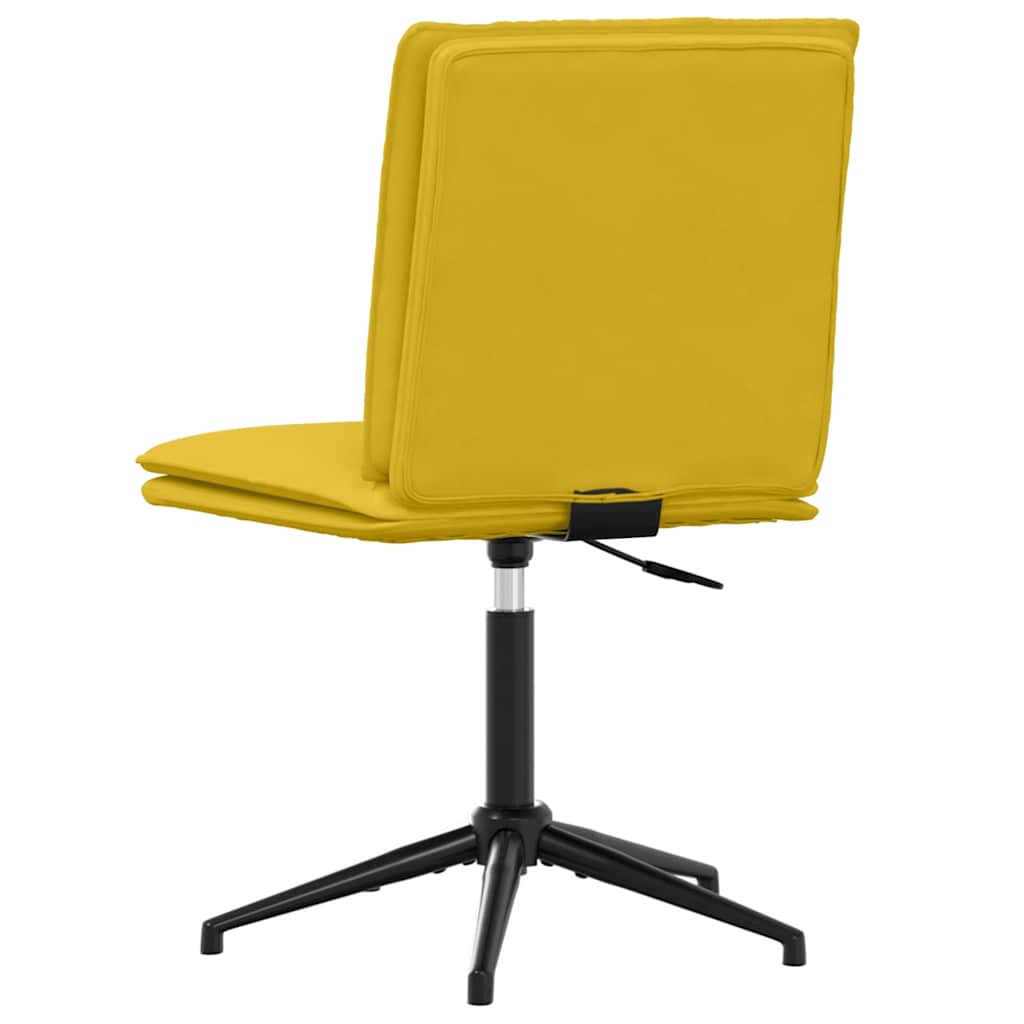 Καρέκλες Τραπεζαρίας 2 τεμ. Κίτρινες Βελούδινες - Pakobazaar