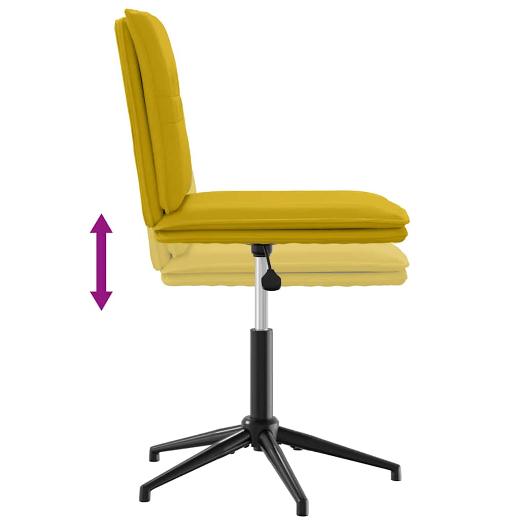 Καρέκλες Τραπεζαρίας 2 τεμ. Κίτρινες Βελούδινες - Pakobazaar