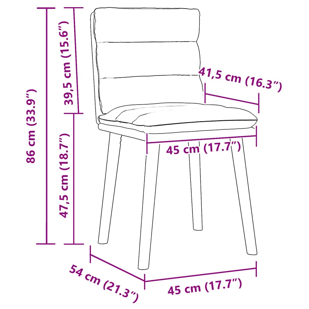 Καρέκλες Τραπεζαρίας 4 τεμ Αν. Γκρι Υφασμάτινες