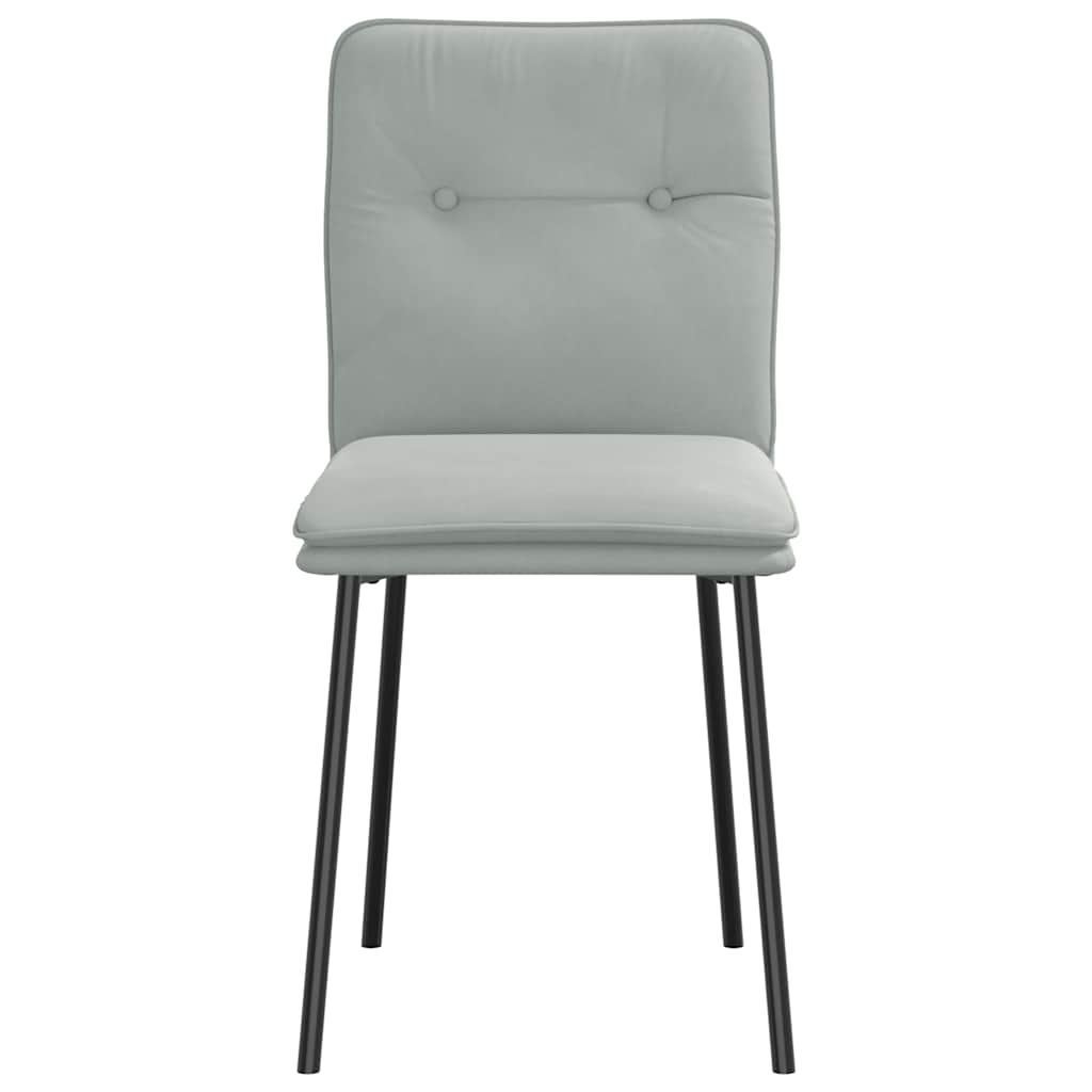 Καρέκλες Τραπεζαρίας 4 τεμ. Ανοιχτό Γκρι Βελούδινες